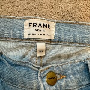 Frame light wash Jean shorts size 30